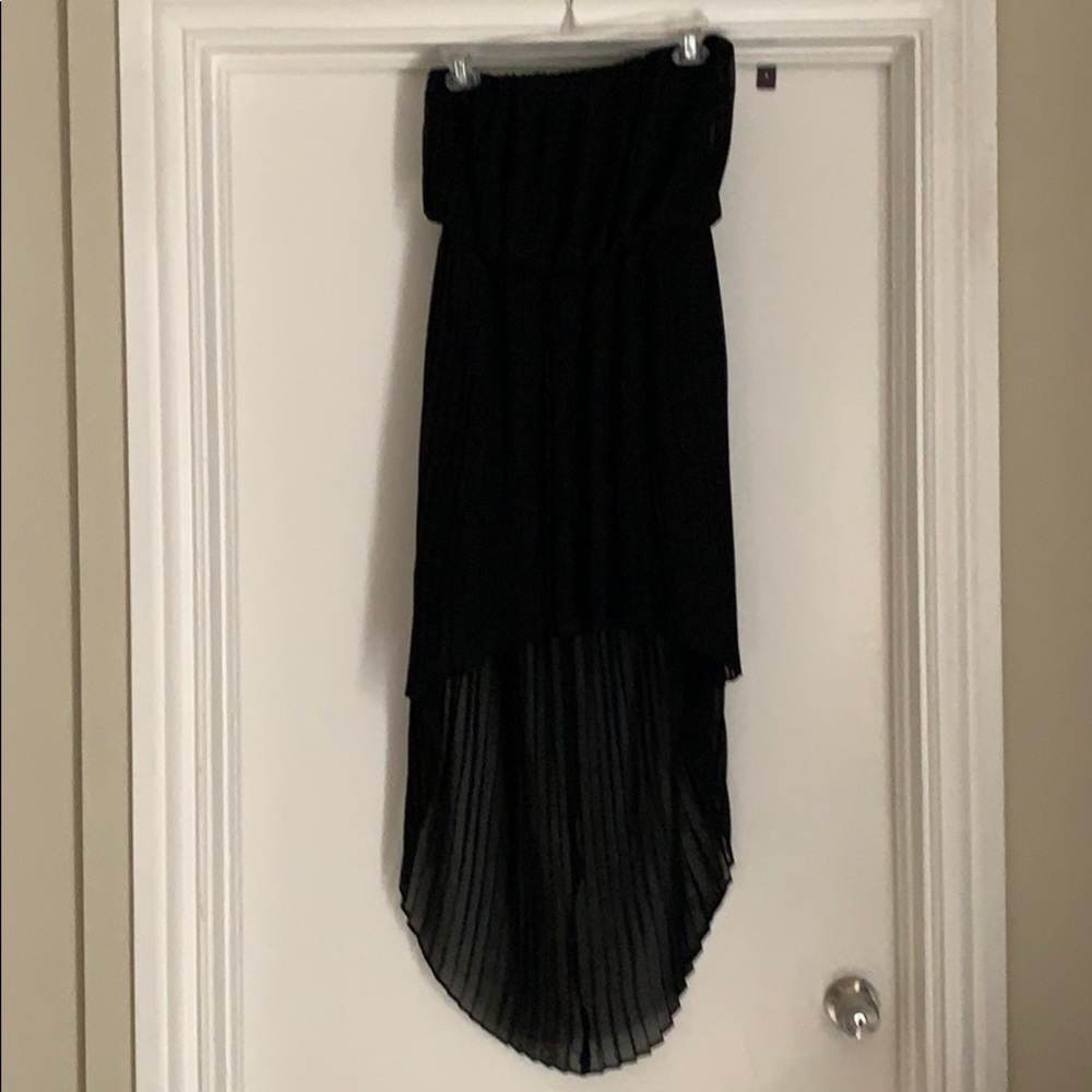 High low black cocktail dress